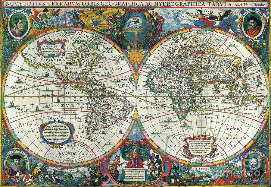 La mappemonde d'Henricus Hondius (1630)