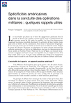   Spécificités américaines dans la conduite des opérations militaires : quelques rappels utiles (T 883)
